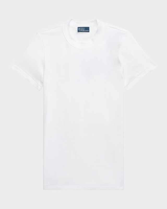 Slim Fit Ribbed Cotton T